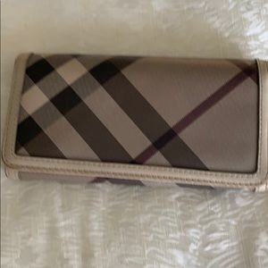 Burberry smoked check wallet